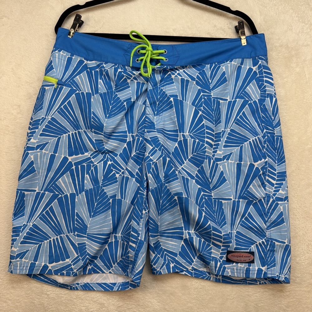 Vineyard Vines‎ Board Shorts Coastal Beach Resort Swim Trunks Blue Men's 34